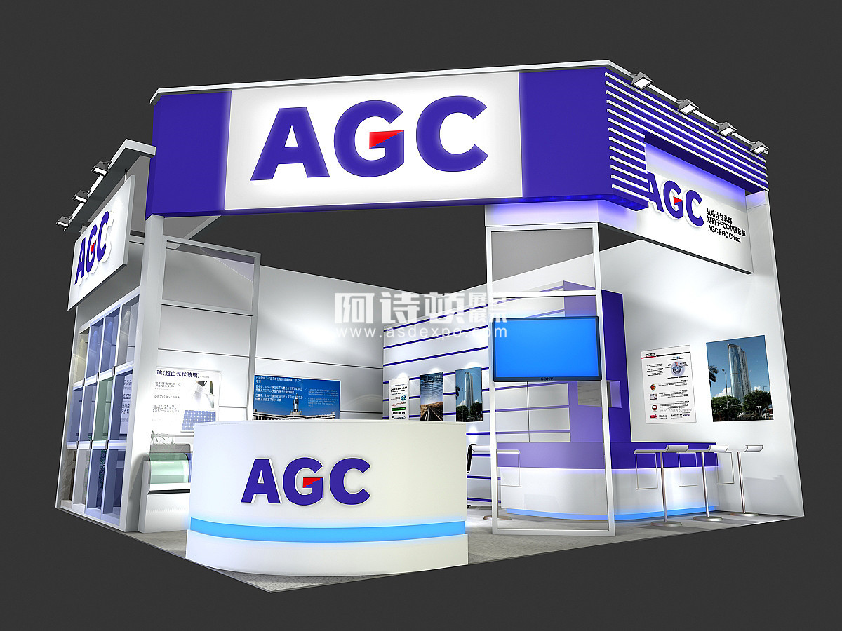 上海展臺設計展臺搭建-AGC旭硝子玻璃股份有限公司-中國國際玻璃工業(yè)技術展覽會